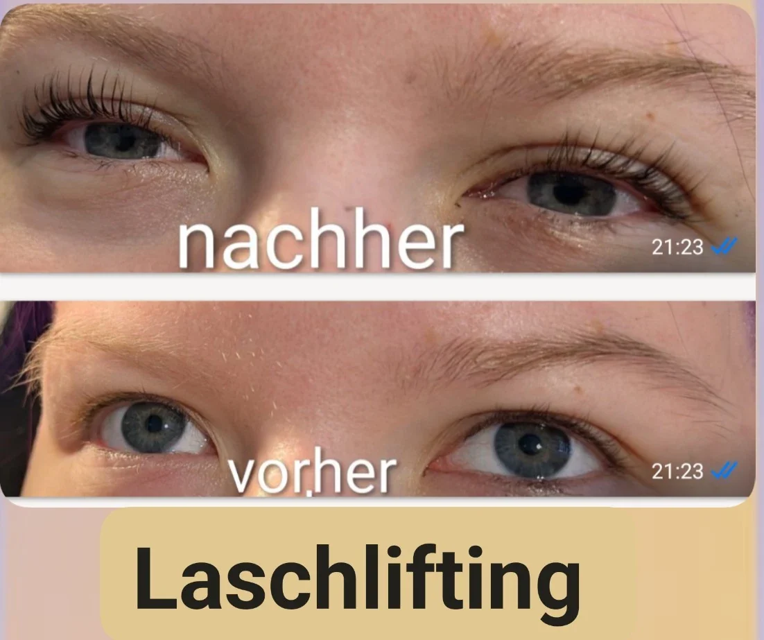 Wimpernlifting, Vorher-Nachher-Vergleich